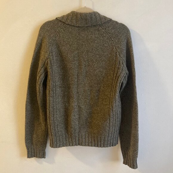 DIESEL Zip Sweater Wool Olive Green Men's L - Picture 8 of 12